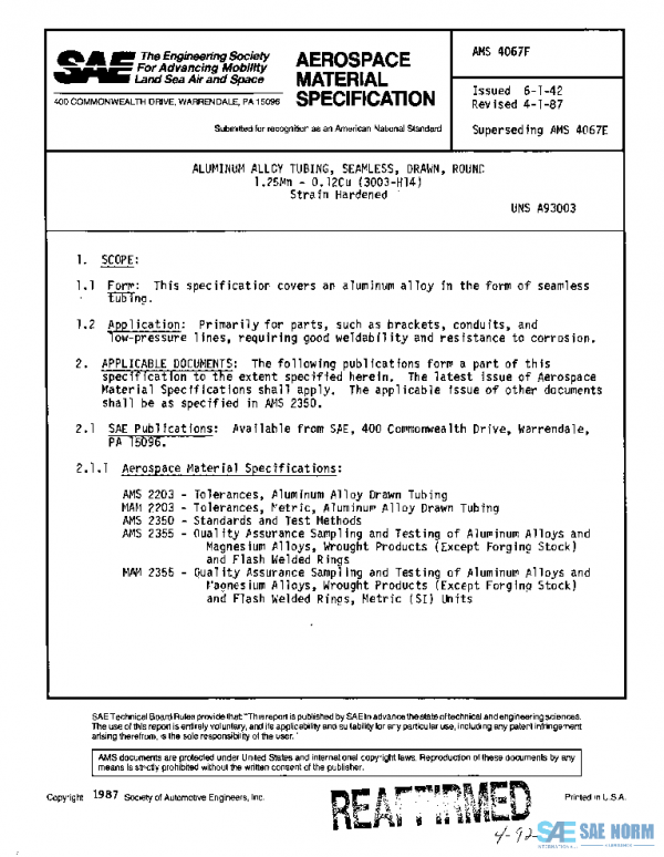 SAE AMS4067F PDF
