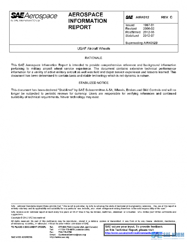 SAE AIR4012C PDF