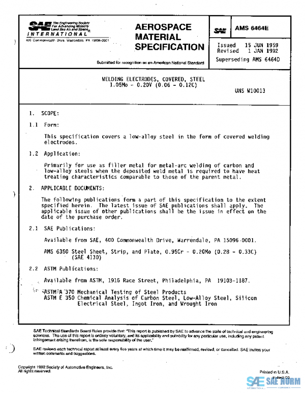SAE AMS6464E PDF SAE AMS6464E PDF