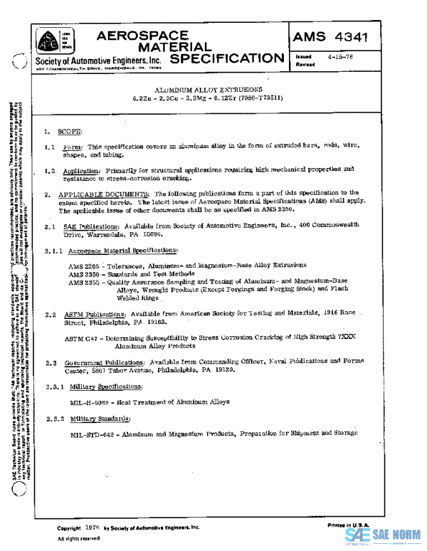 SAE AMS4341 PDF SAE AMS4341 PDF
