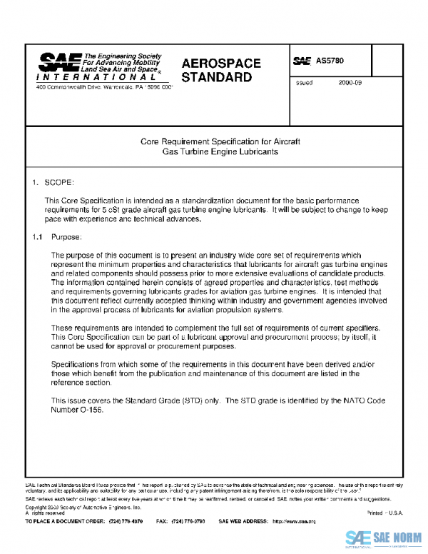 SAE AS5780 PDF SAE AS5780 PDF