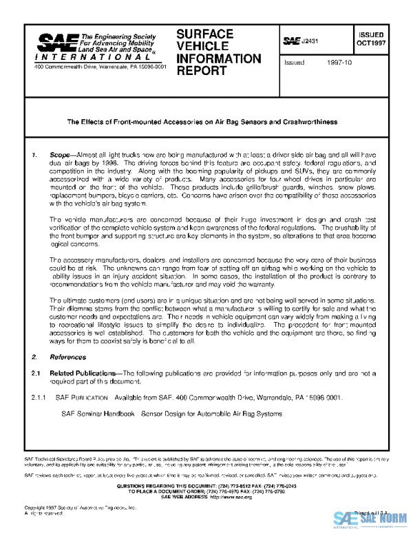 SAE J2431_199710 PDF SAE J2431_199710 PDF