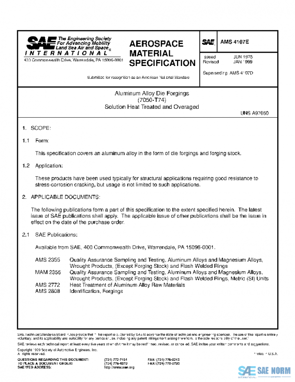 SAE AMS4107E PDF