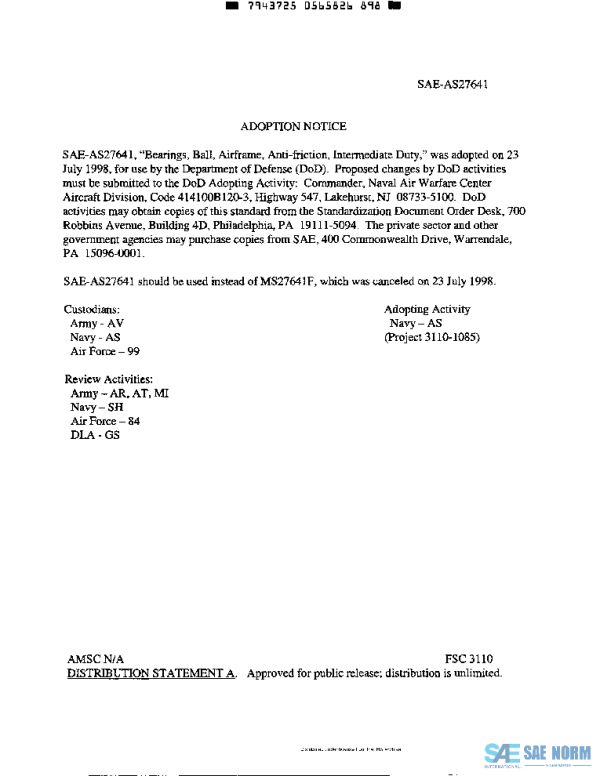 SAE AS27641 PDF SAE AS27641 PDF