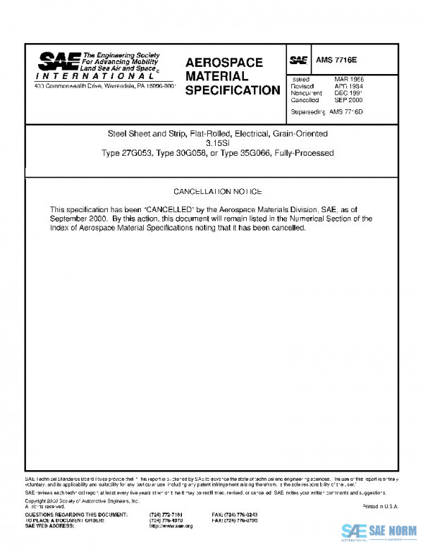 SAE AMS7716E PDF