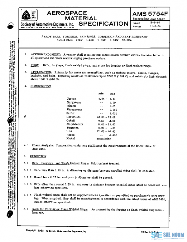 SAE AMS5754F PDF SAE AMS5754F PDF