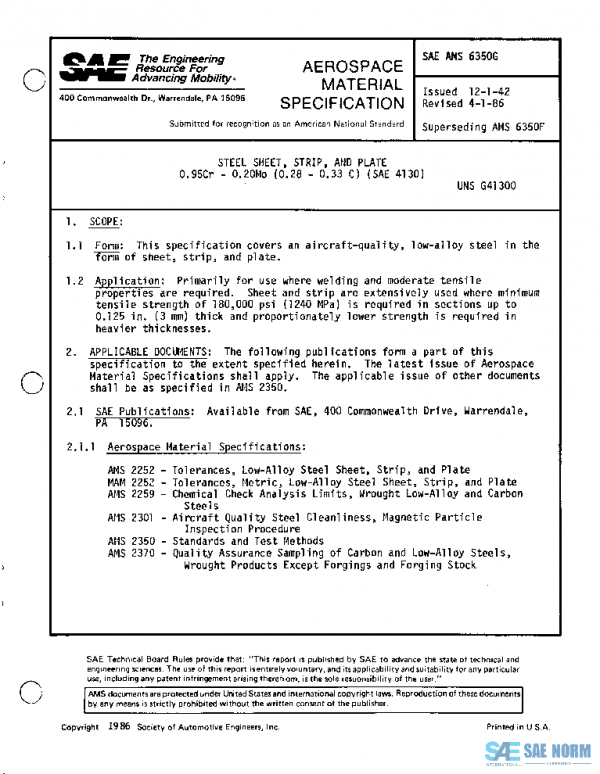 SAE AMS6350G PDF SAE AMS6350G PDF