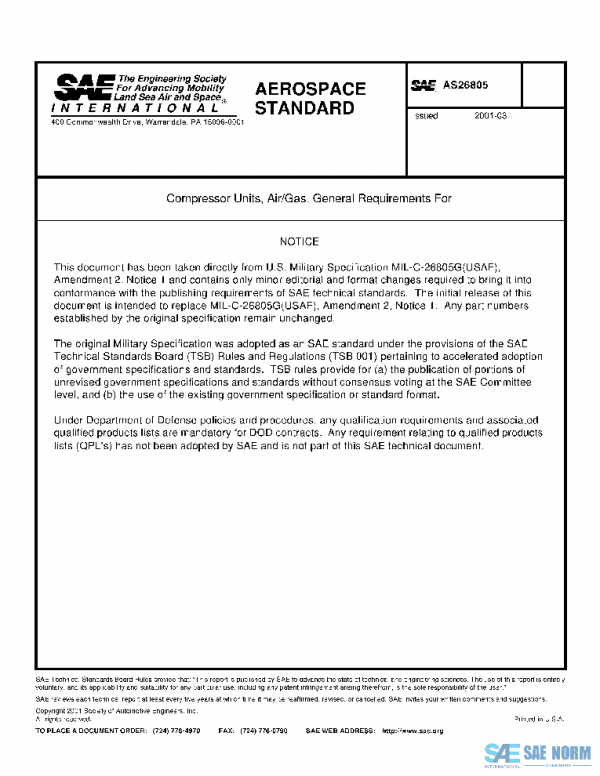 SAE AS26805 PDF