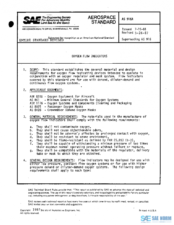 SAE AS916A PDF SAE AS916A PDF