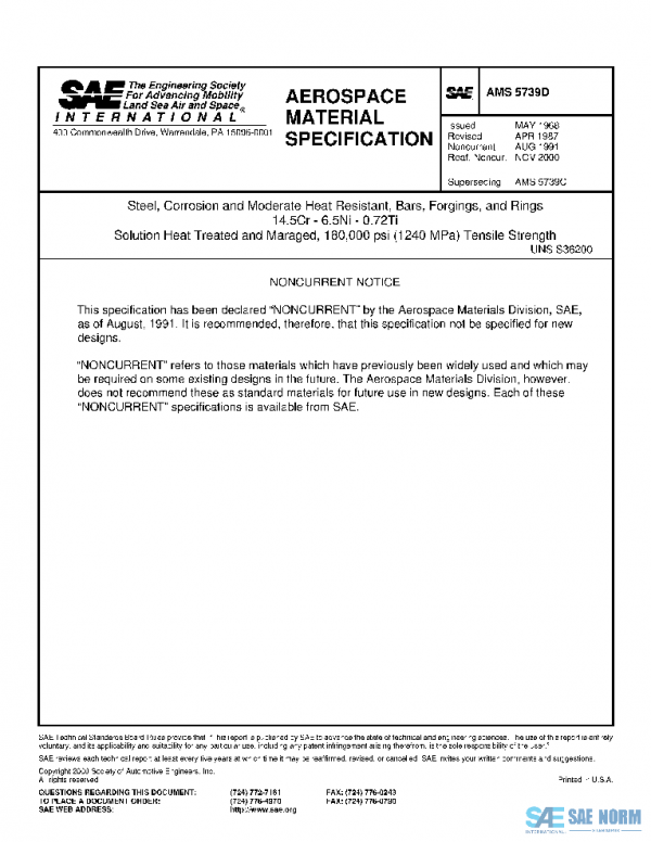 SAE AMS5739D PDF