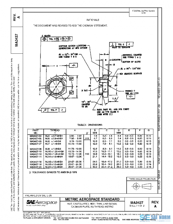 SAE MA3427A PDF SAE MA3427A PDF