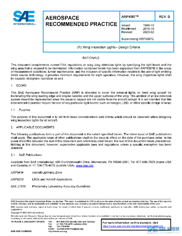 SAE ARP4087D PDF