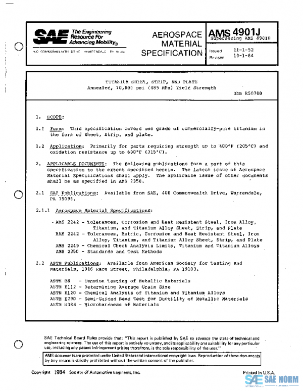SAE AMS4901J PDF