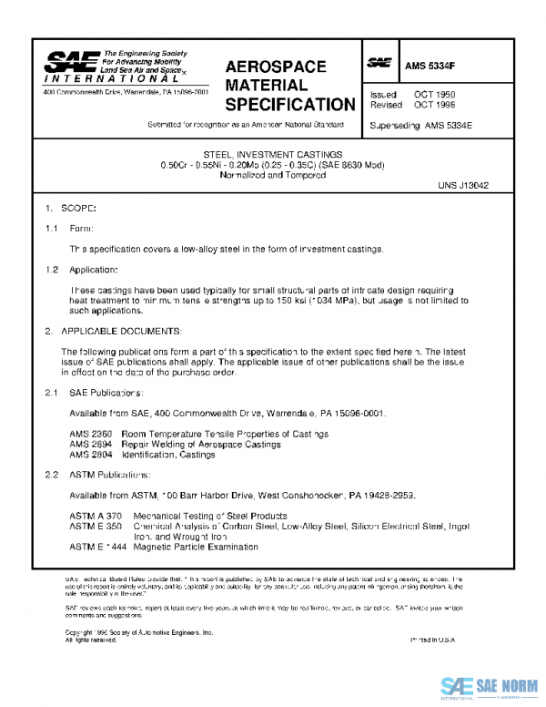 SAE AMS5334F PDF