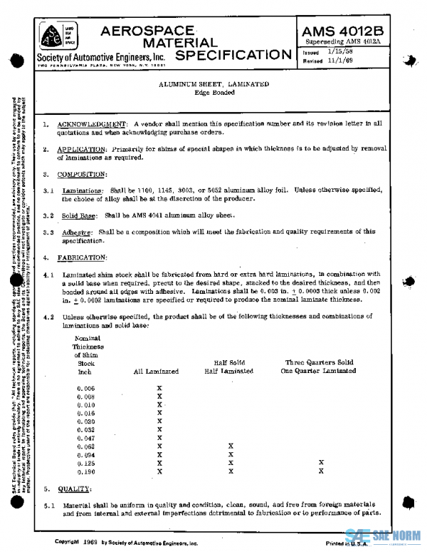 SAE AMS4012B PDF SAE AMS4012B PDF