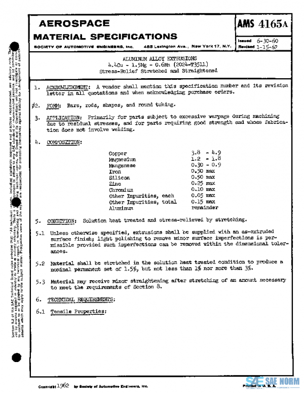 SAE AMS4165A PDF SAE AMS4165A PDF
