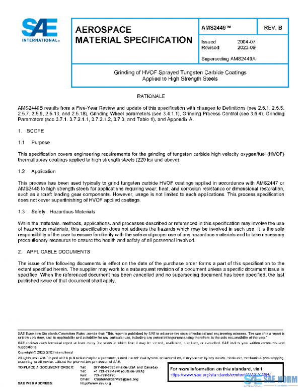 SAE AMS2449B PDF SAE AMS2449B PDF
