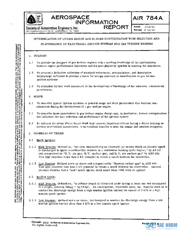 SAE AIR784A PDF