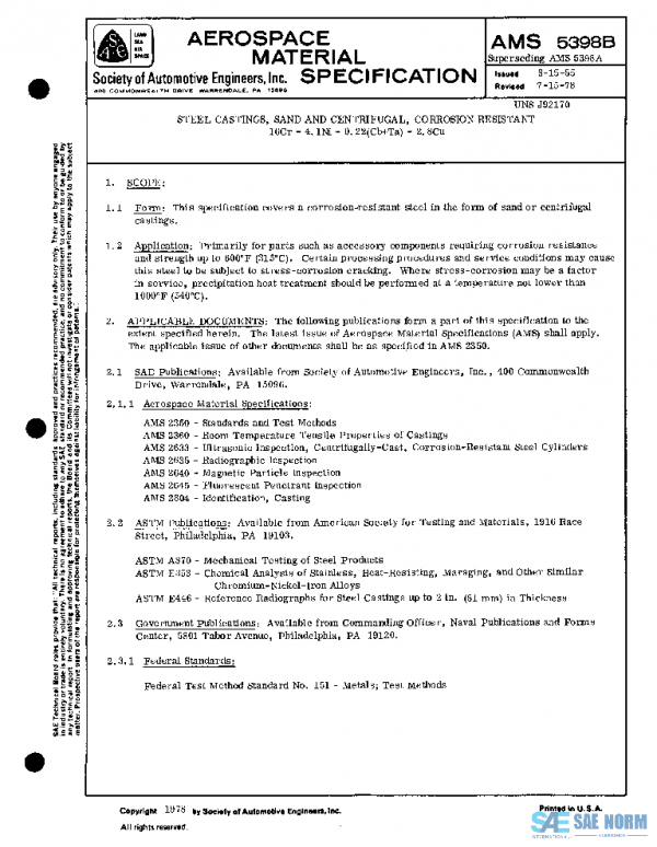 SAE AMS5398B PDF SAE AMS5398B PDF