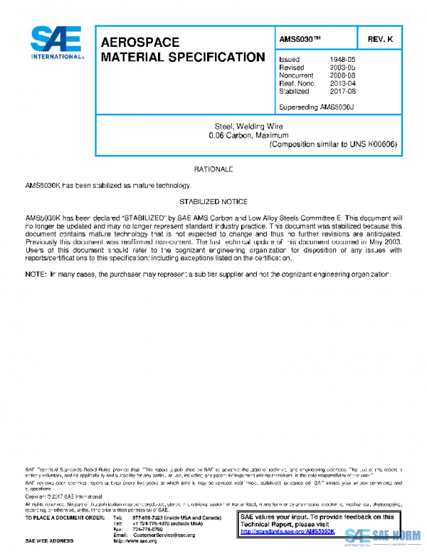 SAE AMS5030K PDF