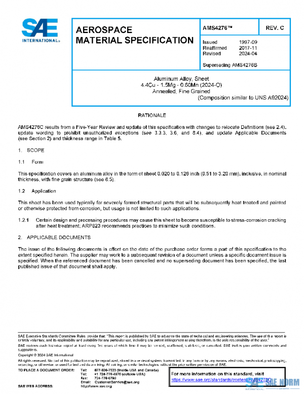SAE AMS4276C PDF SAE AMS4276C PDF