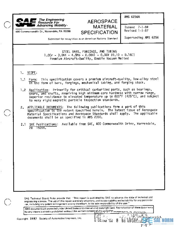 SAE AMS6256A PDF