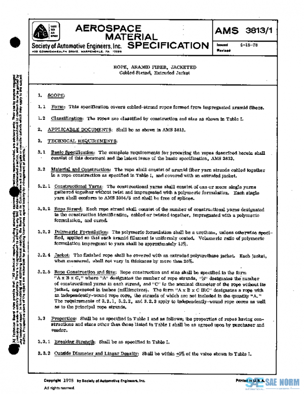 SAE AMS3813/1 PDF SAE AMS3813/1 PDF