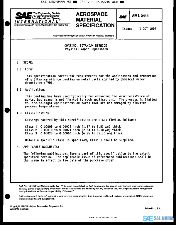 SAE AMS2444 PDF SAE AMS2444 PDF