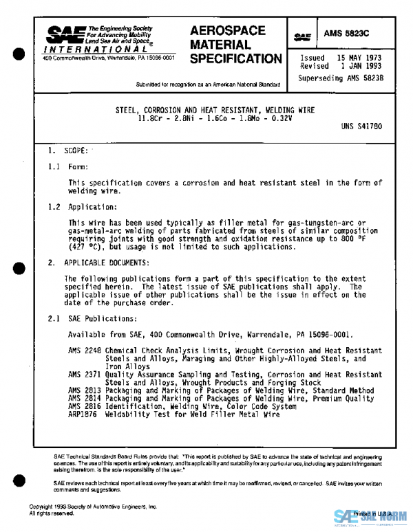 SAE AMS5823C PDF SAE AMS5823C PDF