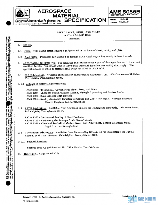 SAE AMS5085B PDF