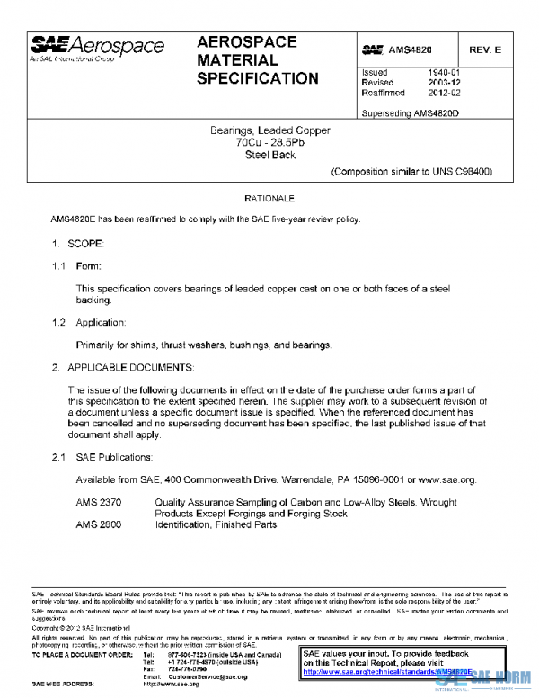 SAE AMS4820E PDF