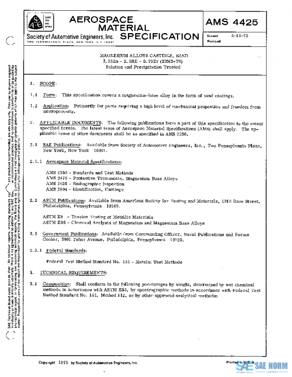 SAE AMS4425 PDF SAE AMS4425 PDF