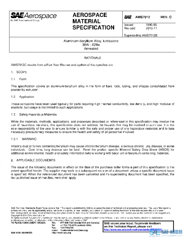 SAE AMS7912C PDF SAE AMS7912C PDF