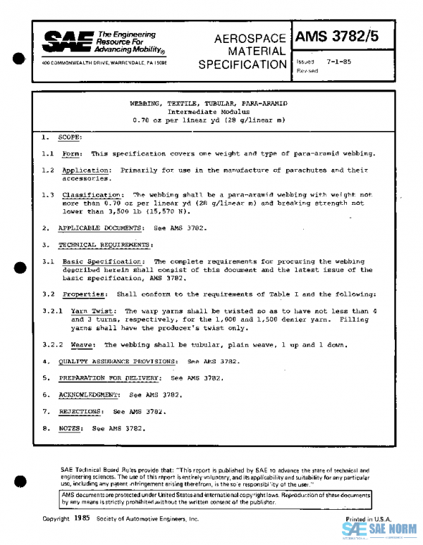 SAE AMS3782/5 PDF SAE AMS3782/5 PDF