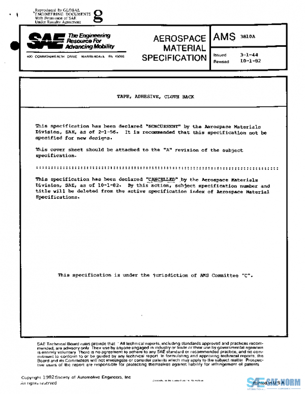 SAE AMS3810A PDF