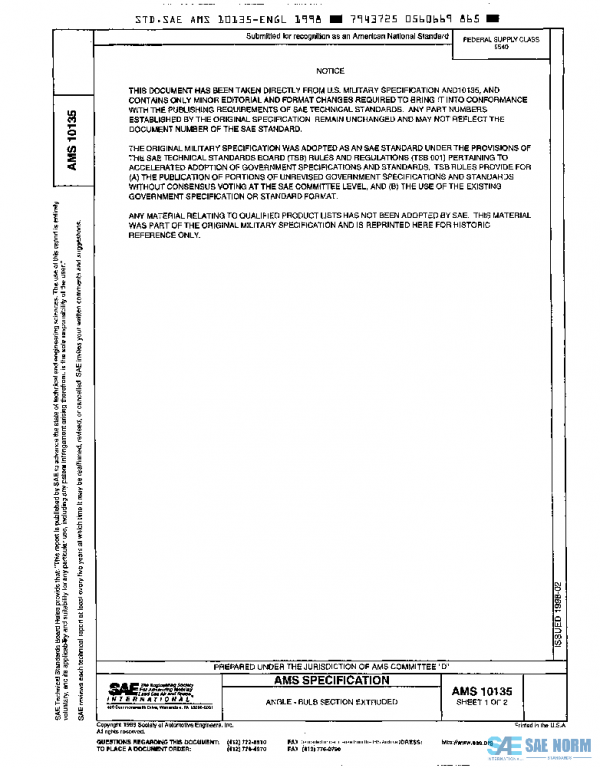 SAE AMS10135 PDF SAE AMS10135 PDF