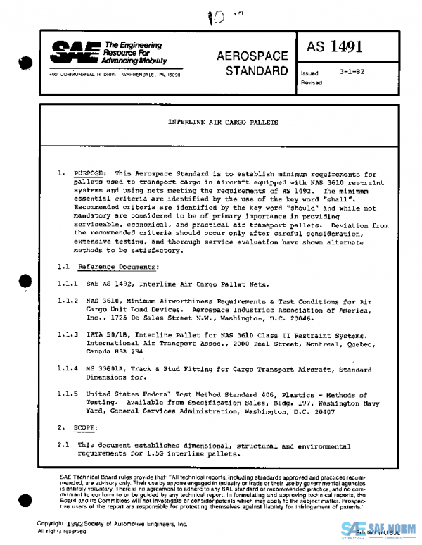SAE AS1491 PDF