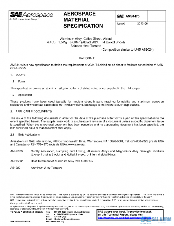 SAE AMS4475 PDF SAE AMS4475 PDF