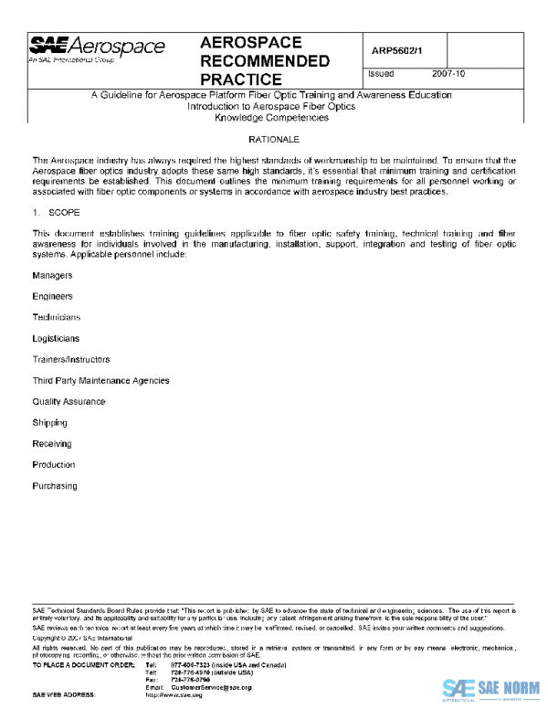 SAE ARP5602/1 PDF SAE ARP5602/1 PDF