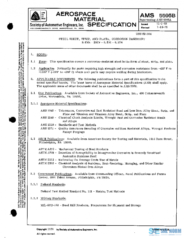 SAE AMS5595B PDF