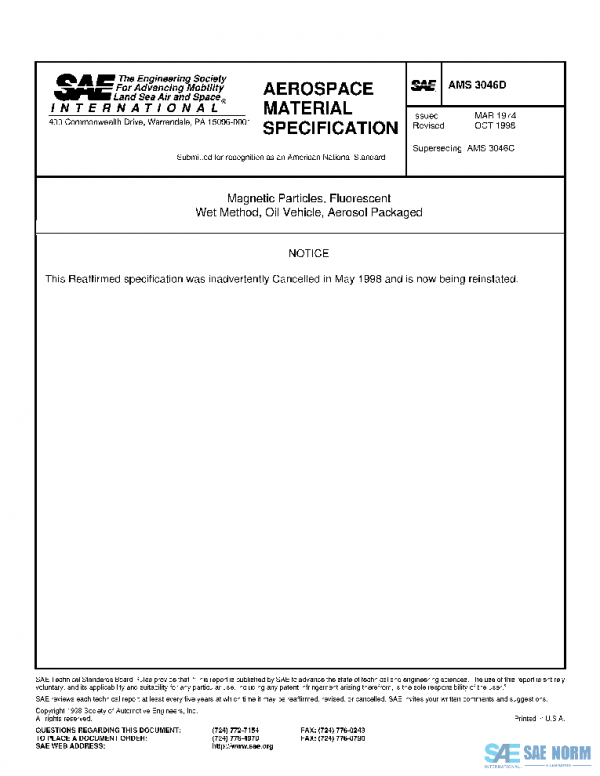 SAE AMS3046D PDF