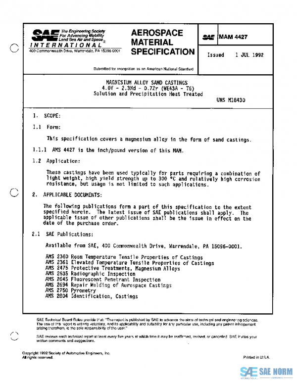 SAE MAM4427 PDF