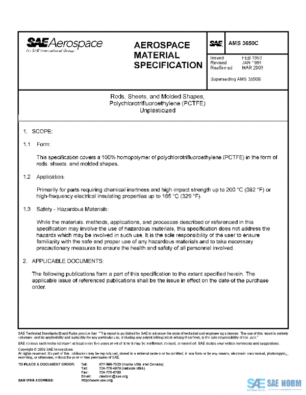 SAE AMS3650C PDF SAE AMS3650C PDF