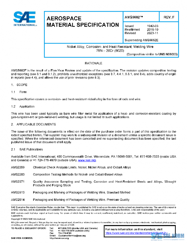 SAE AMS5682F PDF SAE AMS5682F PDF