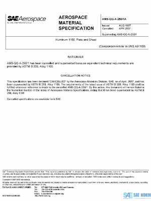 SAE AMSQQA250/1A PDF