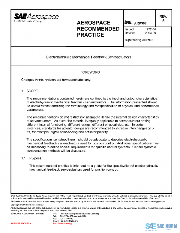 SAE ARP988A PDF SAE ARP988A PDF