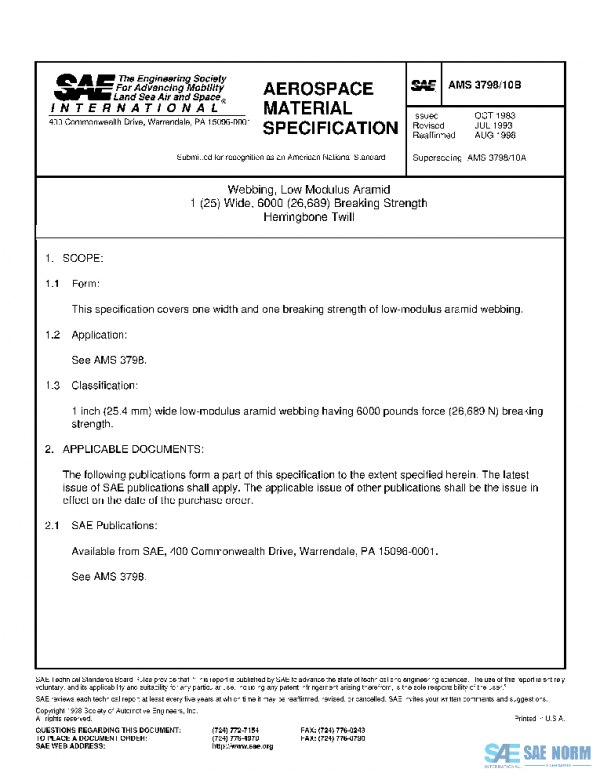 SAE AMS3798/10B PDF