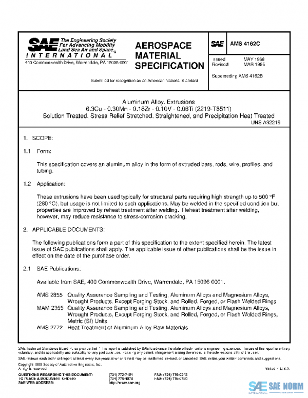 SAE AMS4162C PDF