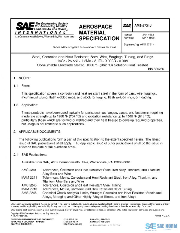 SAE AMS5731J PDF