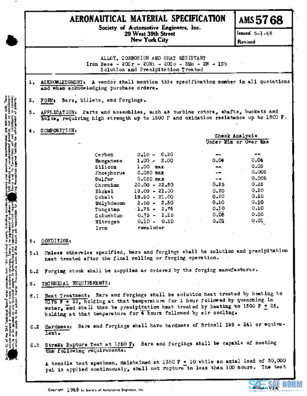 SAE AMS5768 PDF SAE AMS5768 PDF